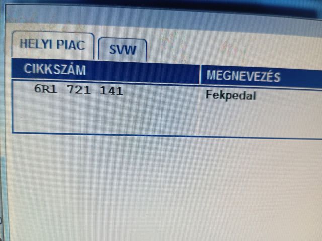 bontott SKODA FABIA II Pedálbak