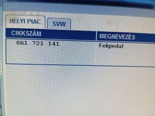 bontott SKODA FABIA II Pedálbak