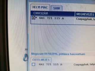 bontott SKODA FABIA II Pedálbak