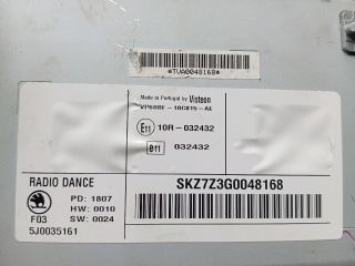 bontott SKODA FABIA II Rádió / CD
