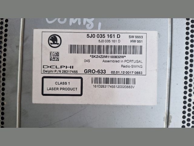 bontott SKODA FABIA II Rádió / CD