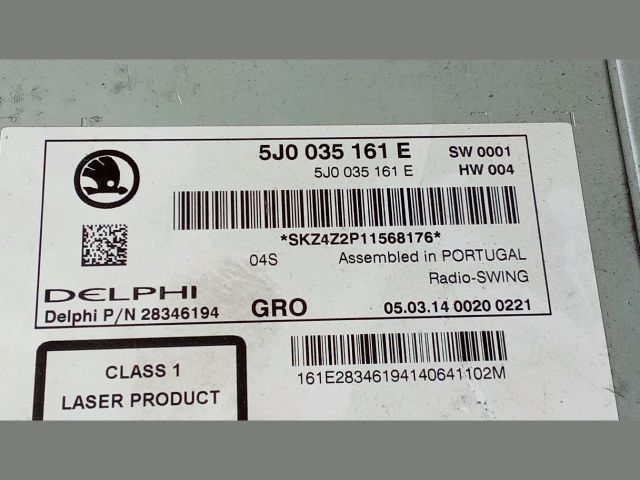 bontott SKODA FABIA II Rádió / CD