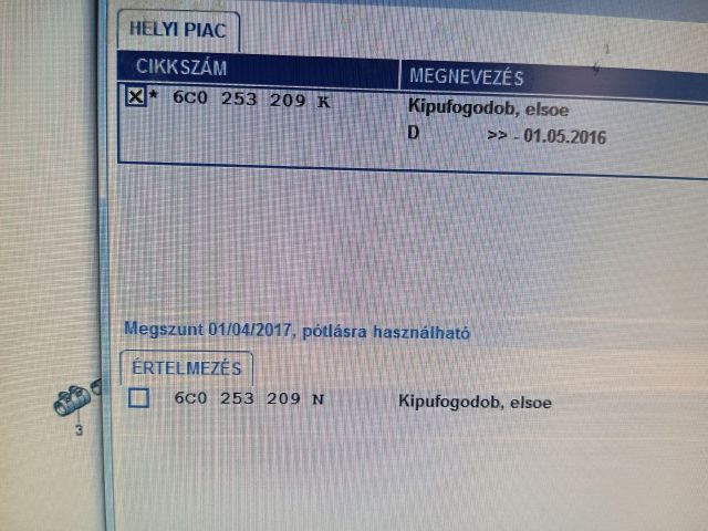 bontott SKODA FABIA III Hátsó Kipufogó Dob