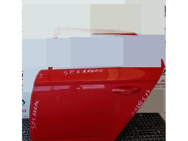 bontott SKODA FABIA III Bal hátsó Ajtó (Üres lemez)