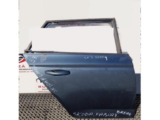 bontott SKODA FABIA III Jobb hátsó Ajtó (Üres lemez)