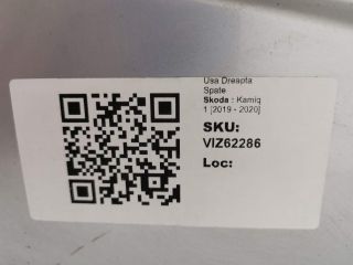 bontott SKODA KAMIQ Jobb hátsó Ajtó (Üres lemez)