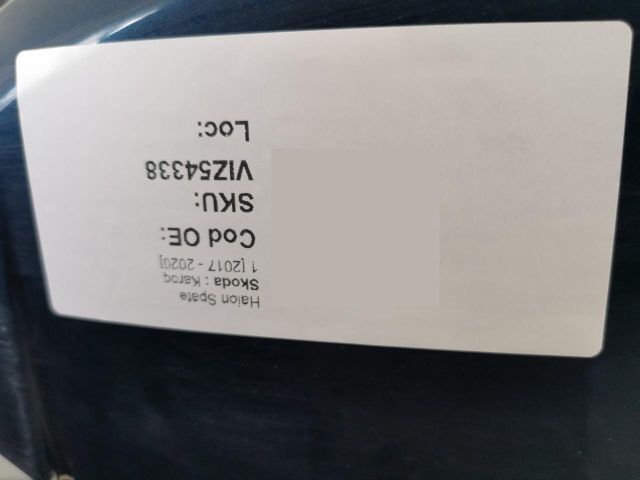 bontott SKODA KAROQ Csomagtérajtó (Üres lemez)