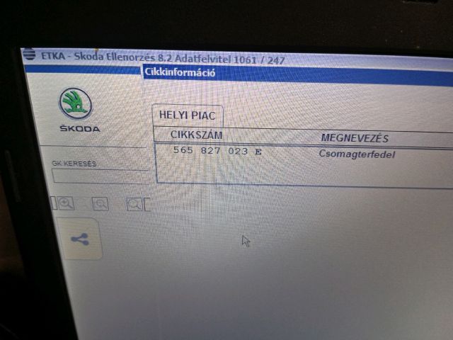 bontott SKODA KODIAQ Csomagtérajtó (Üres lemez)