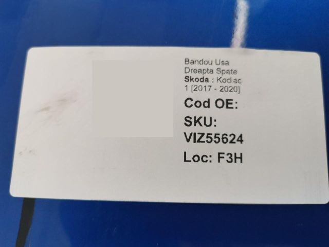bontott SKODA KODIAQ Jobb hátsó Ajtó Díszléc