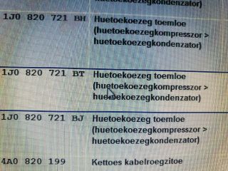 bontott SKODA OCTAVIA I Klíma Cső