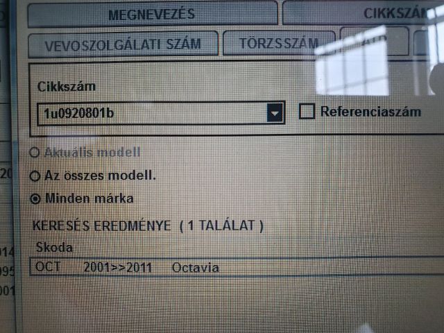 bontott SKODA OCTAVIA I Kilométeróra