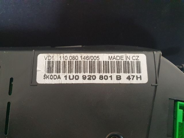 bontott SKODA OCTAVIA I Kilométeróra