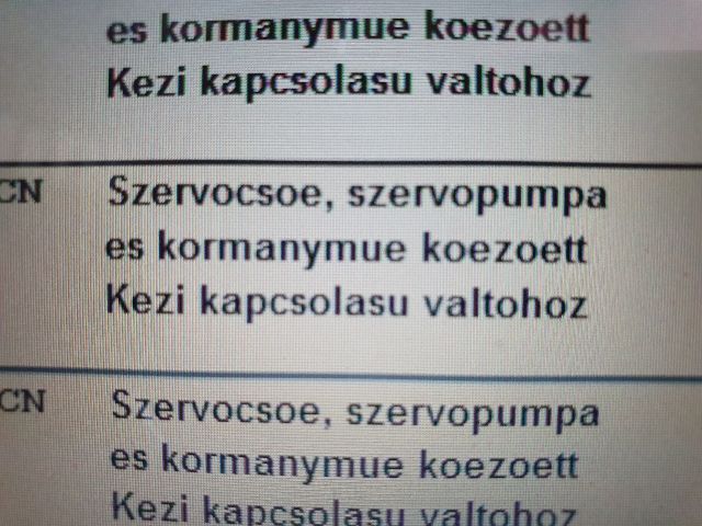 bontott SKODA OCTAVIA I Szervócső