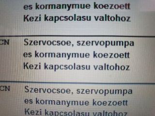 bontott SKODA OCTAVIA I Szervócső