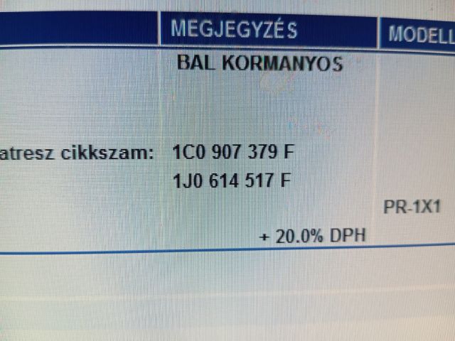 bontott SKODA OCTAVIA I ABS Kocka