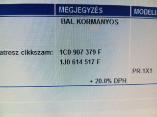 bontott SKODA OCTAVIA I ABS Kocka