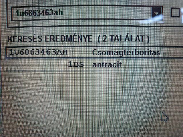 bontott SKODA OCTAVIA I Csomagtér Kárpit