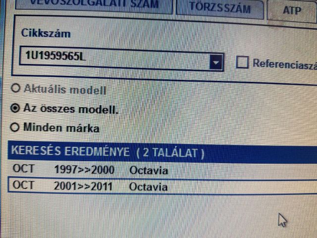 bontott SKODA OCTAVIA I Tükör Kapcsoló