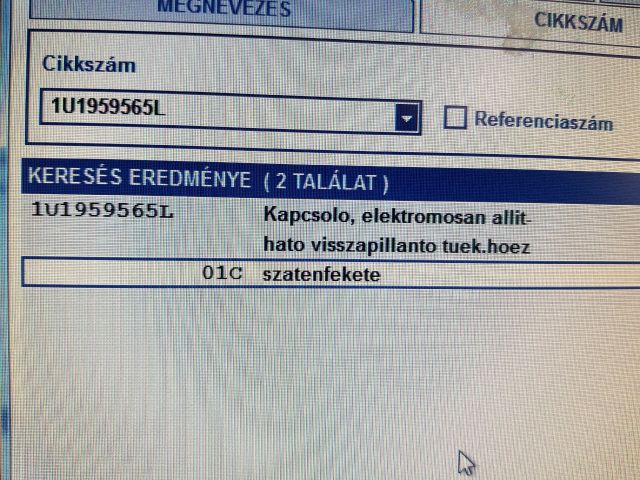 bontott SKODA OCTAVIA I Tükör Kapcsoló