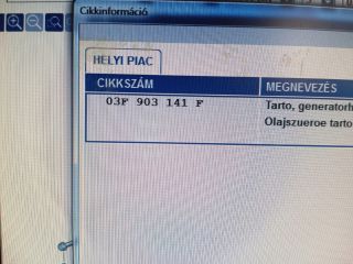 bontott SKODA OCTAVIA II Generátor Tartó Bak