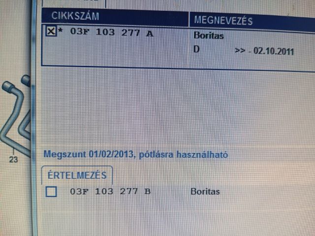 bontott SKODA OCTAVIA II Komplett Vezérlés Burkolat