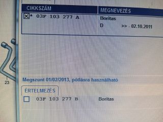 bontott SKODA OCTAVIA II Komplett Vezérlés Burkolat