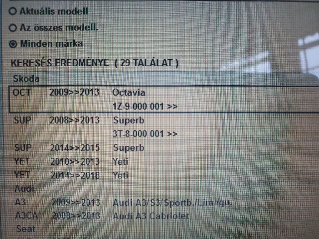 bontott SKODA OCTAVIA II Turbó