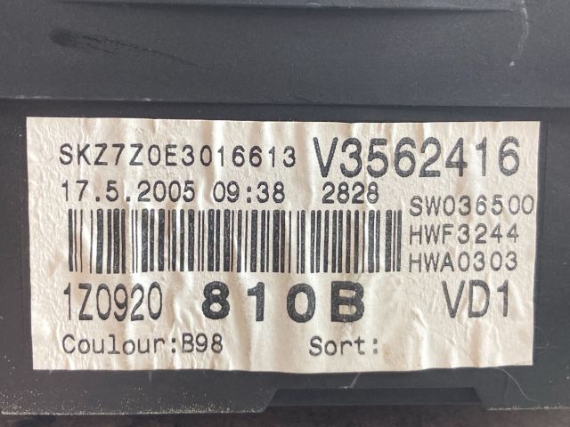 bontott SKODA OCTAVIA II Kilométeróra