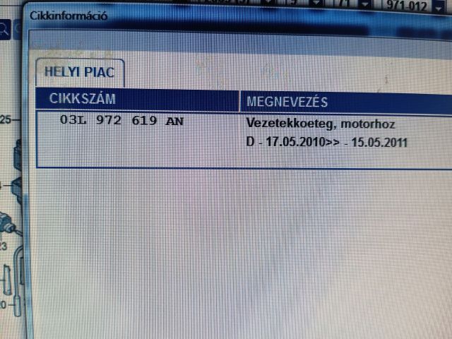 bontott SKODA OCTAVIA II Motor Kábelköteg