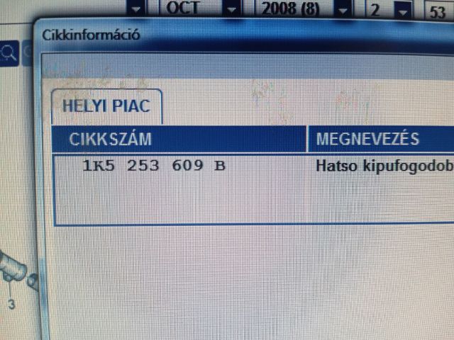 bontott SKODA OCTAVIA II Hátsó Kipufogó Dob