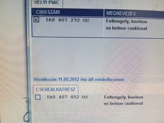 bontott SKODA OCTAVIA II Jobb Féltengely