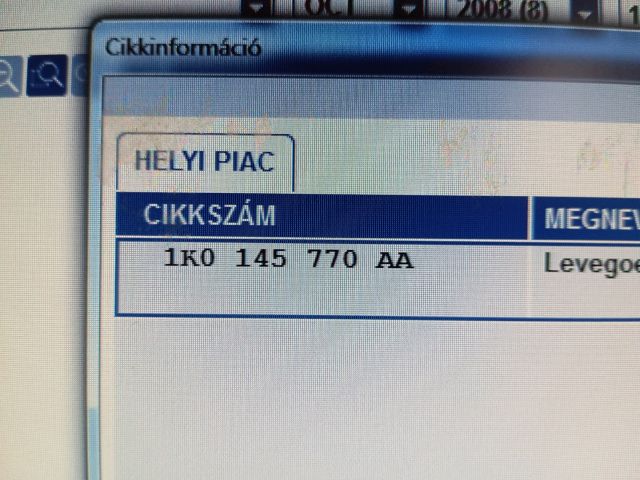 bontott SKODA OCTAVIA II Turbócső