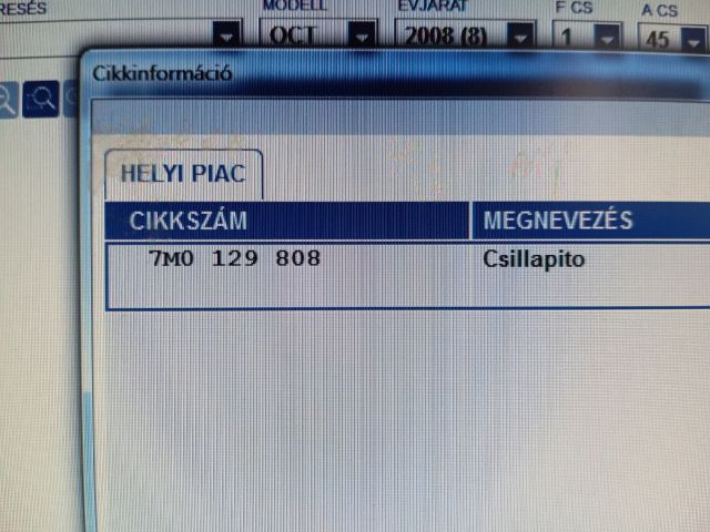 bontott SKODA OCTAVIA II Turbócső