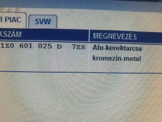 bontott SKODA OCTAVIA II Alufelni Szett