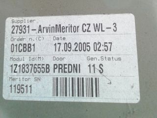 bontott SKODA OCTAVIA II Bal első Ablakemelő Szerkezet (Elektromos)