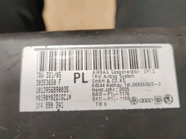 bontott SKODA OCTAVIA II Bal Függönylégzsák és Oldallégzsák