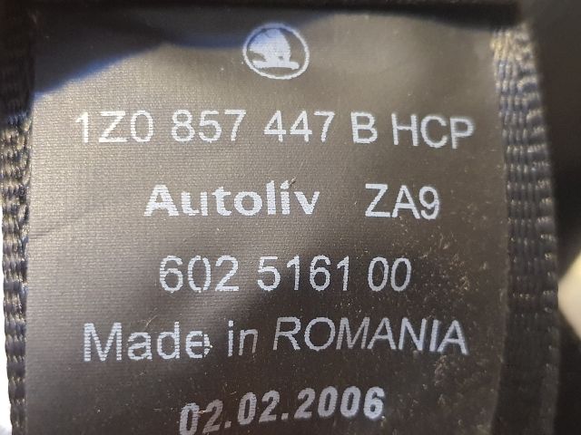 bontott SKODA OCTAVIA II Bal hátsó Biztonsági Öv