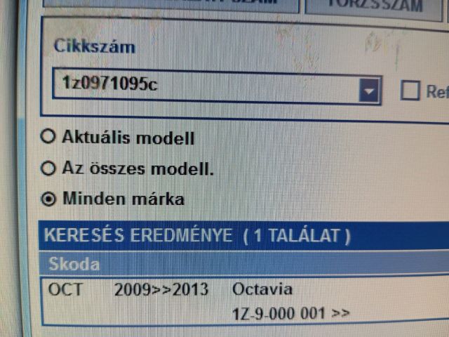 bontott SKODA OCTAVIA II Első Tolatóradar Kábelköteg