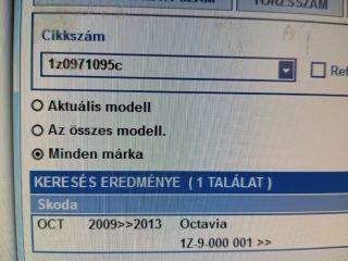 bontott SKODA OCTAVIA II Első Tolatóradar Kábelköteg