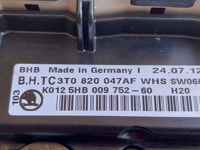 bontott SKODA OCTAVIA II Fűtéskapcsoló (manuális klímás)