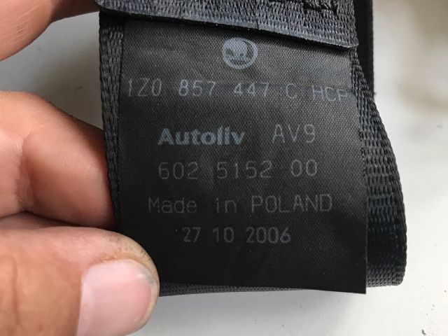 bontott SKODA OCTAVIA II Jobb hátsó Biztonsági Öv
