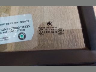 bontott SKODA OCTAVIA II Jobb hátsó Fixüveg (Ajtóban)
