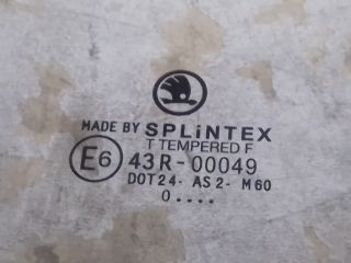 bontott SKODA OCTAVIA II Jobb hátsó Fixüveg (Ajtóban)
