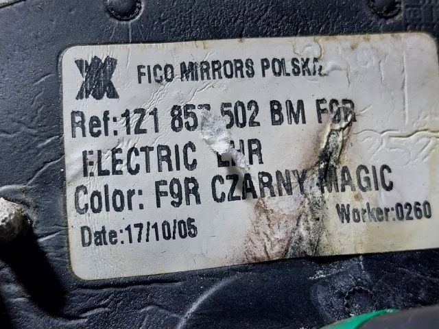 bontott SKODA OCTAVIA II Jobb Visszapillantó Tükör (Elektromos)