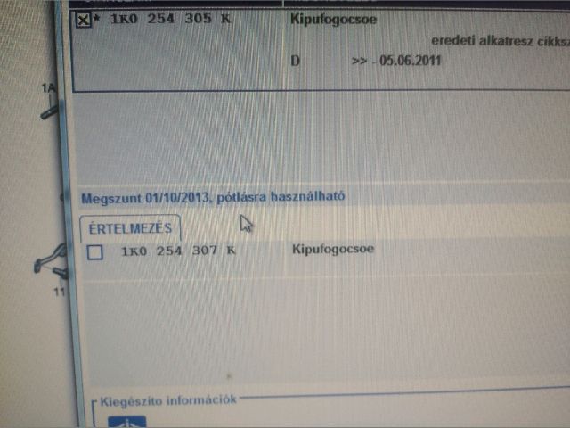 bontott SKODA OCTAVIA II Kipufogó Rezgéscsillapító