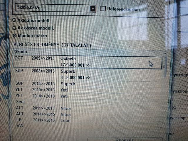 bontott SKODA OCTAVIA II Komplett Kormánykapcsoló (Bajuszkapcsoló)