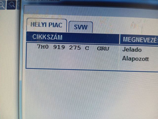 bontott SKODA OCTAVIA II Tolatóradar Fej