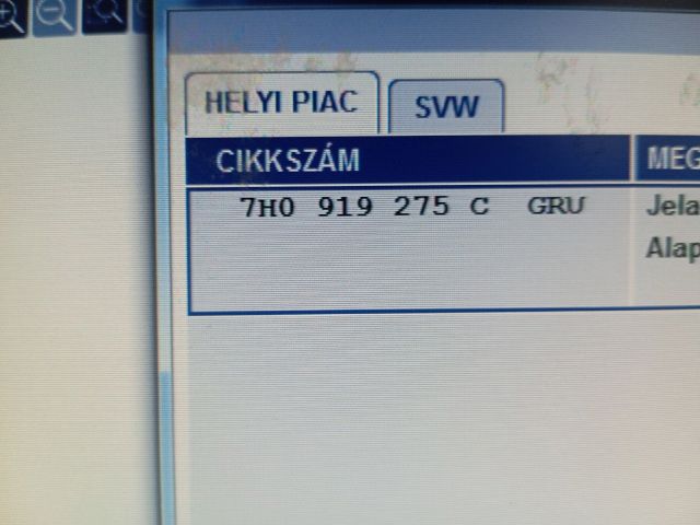 bontott SKODA OCTAVIA II Tolatóradar Fej