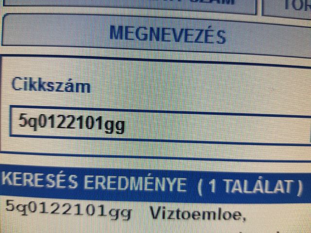 bontott SKODA OCTAVIA III Vízcső