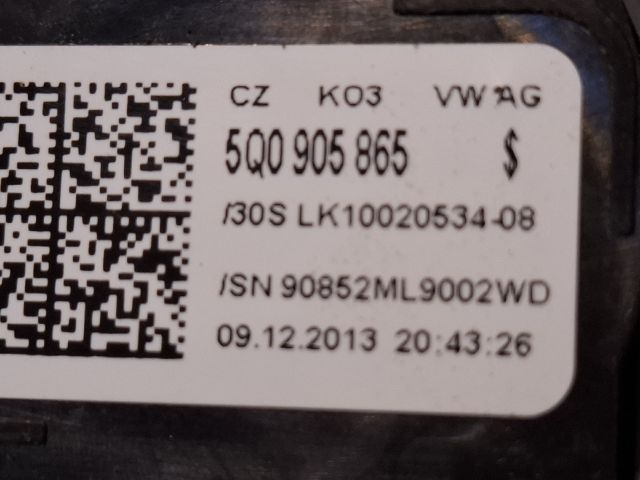 bontott SKODA OCTAVIA III Gyújtáskapcsoló Házzal